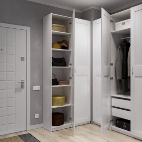 Шкаф МАКС однодверный узкий, цвет белый в Озерске - ozersk.ok-mebel.com | фото 4