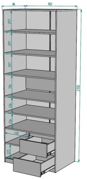 Шкаф Мальта H202 в Озерске - ozersk.ok-mebel.com | фото 2