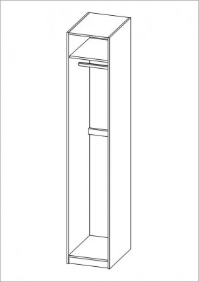 Шкаф ПЕГАС однодверный с рамочным фасадом, цвет белый в Озерске - ozersk.ok-mebel.com | фото 3