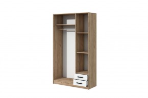 Шкаф распашной Эконом (Дуб крафт золотой/Белый текстурный) в Озерске - ozersk.ok-mebel.com | фото 2