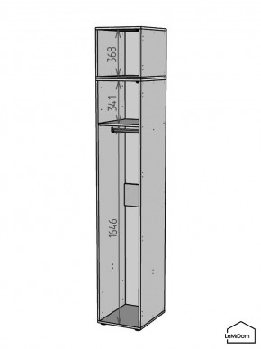 Шкаф с антресолью Linnea MHR-1A-1 2450х400х510 (Белый-М 11.1.2) в Озерске - ozersk.ok-mebel.com | фото 3