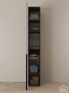 Шкаф с антресолью Linnea MHR-1A-2 2450х400х510 (Графит-М 11.1.25) в Озерске - ozersk.ok-mebel.com | фото 4