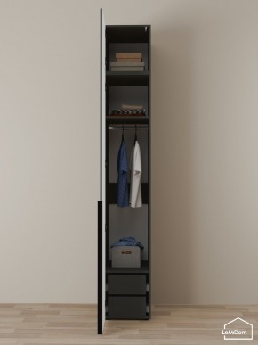 Шкаф с антресолью Linnea MHR-1A-3 2450х400х510 (Графит-М 11.1.25) в Озерске - ozersk.ok-mebel.com | фото 6