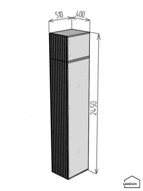 Шкаф с антресолью Linnea MHR-1POA-2 2450х400х510 (Белый-М 11.1.2) в Озерске - ozersk.ok-mebel.com | фото 2