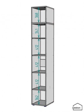 Шкаф с антресолью Linnea MHR-1POA-2 2450х400х510 (Белый-М 11.1.2) в Озерске - ozersk.ok-mebel.com | фото 3