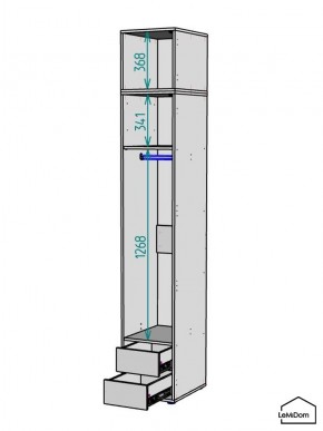 Шкаф с антресолью Linnea MHR-1POA-3 2450х400х510 (Белый-М 11.1.2) в Озерске - ozersk.ok-mebel.com | фото 3