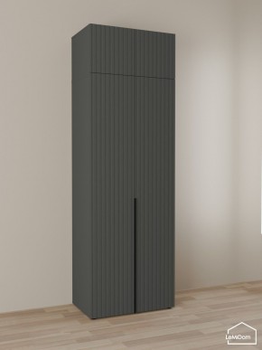 Шкаф с антресолью Linnea MHR-2A-2 2450х800х510 (Графит-М 11.1.25) в Озерске - ozersk.ok-mebel.com | фото