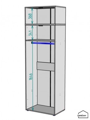 Шкаф с антресолью Linnea MHR-2POA-1 2450х800х510 (Белый-М 11.1.1) в Озерске - ozersk.ok-mebel.com | фото 3
