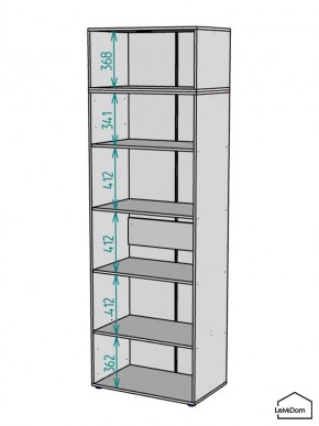 Шкаф с антресолью Linnea MHR-2POA-2 2450х800х510 (Белый-М 11.1.2) в Озерске - ozersk.ok-mebel.com | фото 3