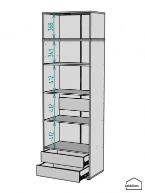 Шкаф с антресолью Linnea MHR-2POA-4 2450х800х510 (Белый-М 11.1.1) в Озерске - ozersk.ok-mebel.com | фото 3
