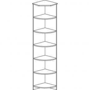 Шкаф угловой открытый №607 Инна Денвер темный в Озерске - ozersk.ok-mebel.com | фото 2