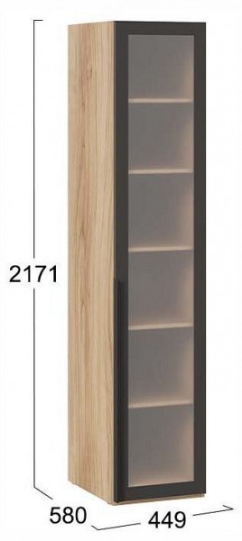 Шкаф-витрина Порто СМ-393.07.008 в Озерске - ozersk.ok-mebel.com | фото 3