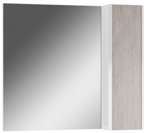 Шкаф-зеркало Uno 80 Дуб серый левый/правый Домино (DU1504HZ) в Озерске - ozersk.ok-mebel.com | фото