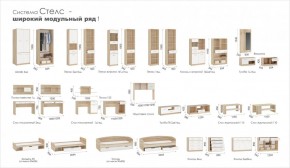 Система Стелс Шкаф-Пенал 2д1ящ Дуб сонома/Белый в Озерске - ozersk.ok-mebel.com | фото 2