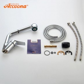 Смеситель для кухни Accoona A5410 с вытягивающейся лейкой в Озерске - ozersk.ok-mebel.com | фото 3