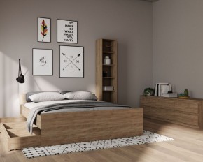 Стеллаж СИРИУС узкий, с пятью полками, цвет Дуб Сонома в Озерске - ozersk.ok-mebel.com | фото 3