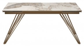 Стол ACERRA NEW 160 GLOSS LUXURY PANDORA SOLID CERAMIC/ каркас цвета шампань, ®DISAUR в Озерске - ozersk.ok-mebel.com | фото 11