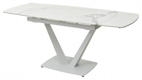 Стол ALATRI 120 GLOSS STATUARIO WHITE SOLID CERAMIC / WHITE, ®DISAUR в Озерске - ozersk.ok-mebel.com | фото 5