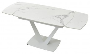 Стол ALATRI 120 GLOSS STATUARIO WHITE SOLID CERAMIC / WHITE, ®DISAUR в Озерске - ozersk.ok-mebel.com | фото 6