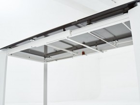 Стол CORNER 120 HIGH GLOSS STATUARIO керамика, стекло/ белый каркас, ®DISAUR в Озерске - ozersk.ok-mebel.com | фото 7