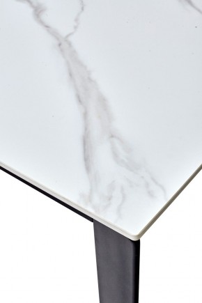 Стол CORNER 120 MATT WHITE MARBLE SOLID CERAMIC / BLACK, ®DISAUR в Озерске - ozersk.ok-mebel.com | фото 3