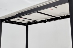 Стол CORNER 120 MATT WHITE MARBLE SOLID CERAMIC / BLACK, ®DISAUR в Озерске - ozersk.ok-mebel.com | фото 9