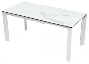 Стол CORNER 120 MATTE STATUARIO Белый мрамор матовый керамика, стекло/ белый каркас, ®DISAUR в Озерске - ozersk.ok-mebel.com | фото 3