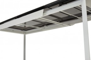 Стол CREMONA 140 HIGH GLOSS STATUARIO Белый мрамор глянцевый, керамика/ белый каркас, ®DISAUR в Озерске - ozersk.ok-mebel.com | фото 2
