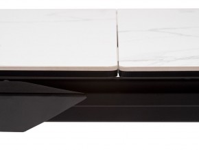 Стол CREMONA 140 HIGH GLOSS STATUARIO Белый мрамор глянцевый, керамика/ черный каркас, ®DISAUR в Озерске - ozersk.ok-mebel.com | фото 5