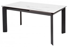 Стол CREMONA 140 HIGH GLOSS STATUARIO Белый мрамор глянцевый, керамика/ черный каркас, ®DISAUR в Озерске - ozersk.ok-mebel.com | фото 7