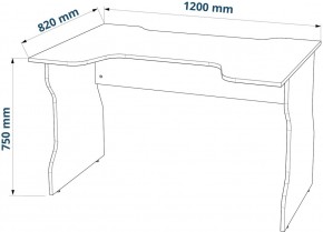 Стол компьютерный ВАРДИГ K1 120x82, антрацит/красный в Озерске - ozersk.ok-mebel.com | фото 3