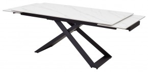Стол LIVORNO 180 MATT WHITE MARBLE SOLID CERAMIC / BLACK, ®DISAUR в Озерске - ozersk.ok-mebel.com | фото 5