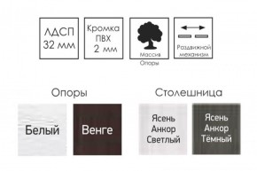 Стол раскладной Ялта-2 (опоры массив резной) в Озерске - ozersk.ok-mebel.com | фото 4