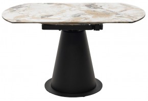 Стол TERAMO 135 GLOSS GRAND JADE SOLID CERAMIC, керамика, поворотн.механизм / Черный каркас, ®DISAUR в Озерске - ozersk.ok-mebel.com | фото 16