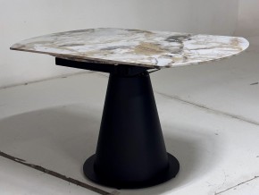 Стол TERAMO 135 GLOSS GRAND JADE SOLID CERAMIC, керамика, поворотн.механизм / Черный каркас, ®DISAUR в Озерске - ozersk.ok-mebel.com | фото 9