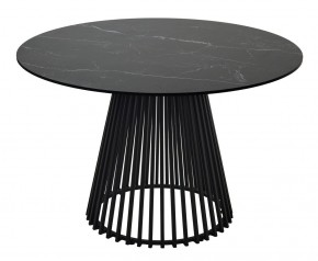 Стол TERNI 120 MATT BLACK MARBLE SOLID CERAMIC Черный мрамор матовый, керамика /Черн.каркас, ®DISAUR в Озерске - ozersk.ok-mebel.com | фото 8