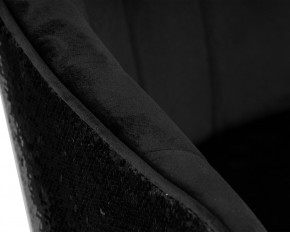 Стул барный DOBRIN DARCY BLACK SHINY, черный велюр с черно-золотыми пайетками в Озерске - ozersk.ok-mebel.com | фото 9
