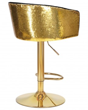 Стул барный DOBRIN DARCY GOLD SHINY, черный велюр с золотыми пайетками в Озерске - ozersk.ok-mebel.com | фото 4