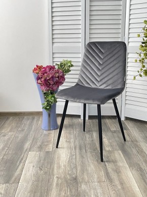 Стул DUKE BLUVEL-14 GREY, велюр / черный каркас М-City в Озерске - ozersk.ok-mebel.com | фото 4