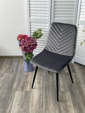 Стул DUKE BLUVEL-14 GREY, велюр / черный каркас М-City в Озерске - ozersk.ok-mebel.com | фото 5