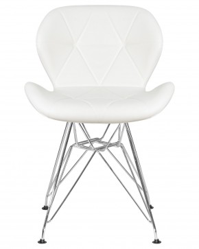 Стул обеденный DOBRIN BUTTERFLY CHROME, ножки хром, цвет белый в Озерске - ozersk.ok-mebel.com | фото 6