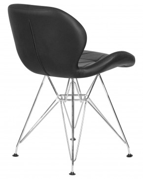 Стул обеденный DOBRIN BUTTERFLY CHROME, ножки хром, цвет чёрный в Озерске - ozersk.ok-mebel.com | фото 4