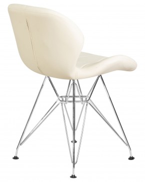 Стул обеденный DOBRIN BUTTERFLY CHROME, ножки хром, цвет кремовый в Озерске - ozersk.ok-mebel.com | фото 4