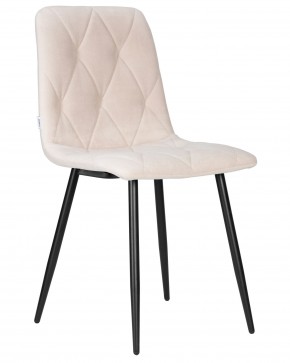 Стул обеденный DOBRIN CHILLY ROMBO, Бежевый Simple 44, основание черный в Озерске - ozersk.ok-mebel.com | фото