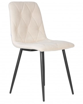 Стул обеденный DOBRIN CHILLY ROMBO, Бежевый Simple 44, основание черный в Озерске - ozersk.ok-mebel.com | фото 2