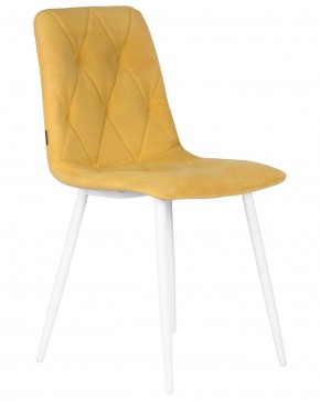 Стул обеденный DOBRIN CHILLY ROMBO, Горчичный Simple 15, основание белый в Озерске - ozersk.ok-mebel.com | фото 2