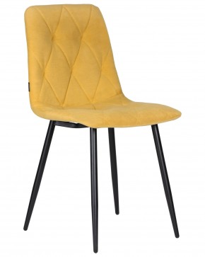Стул обеденный DOBRIN CHILLY ROMBO, Горчичный Simple 15, основание черное в Озерске - ozersk.ok-mebel.com | фото