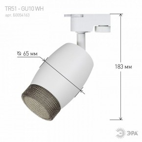 Светильник на штанге Эра  TR51 - GU10 WH в Озерске - ozersk.ok-mebel.com | фото 4