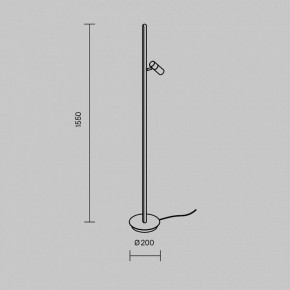 Торшер Maytoni Thin MOD395FL-L28BS3K в Озерске - ozersk.ok-mebel.com | фото 4