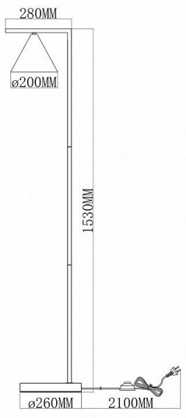 Торшер Moderli Omaha V11592-1F в Озерске - ozersk.ok-mebel.com | фото 6